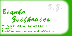bianka zsifkovics business card